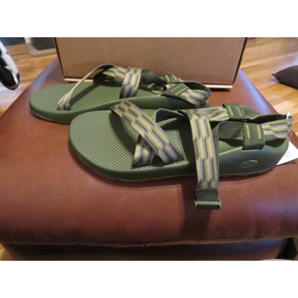 NWT Mens Acordion Green Chaco Z1 Classic Sandals, Size 14